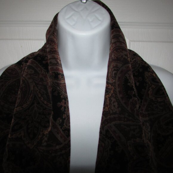 Paisley Velvet Pillbox Hat and Scarf Set - Picture 16 of 16